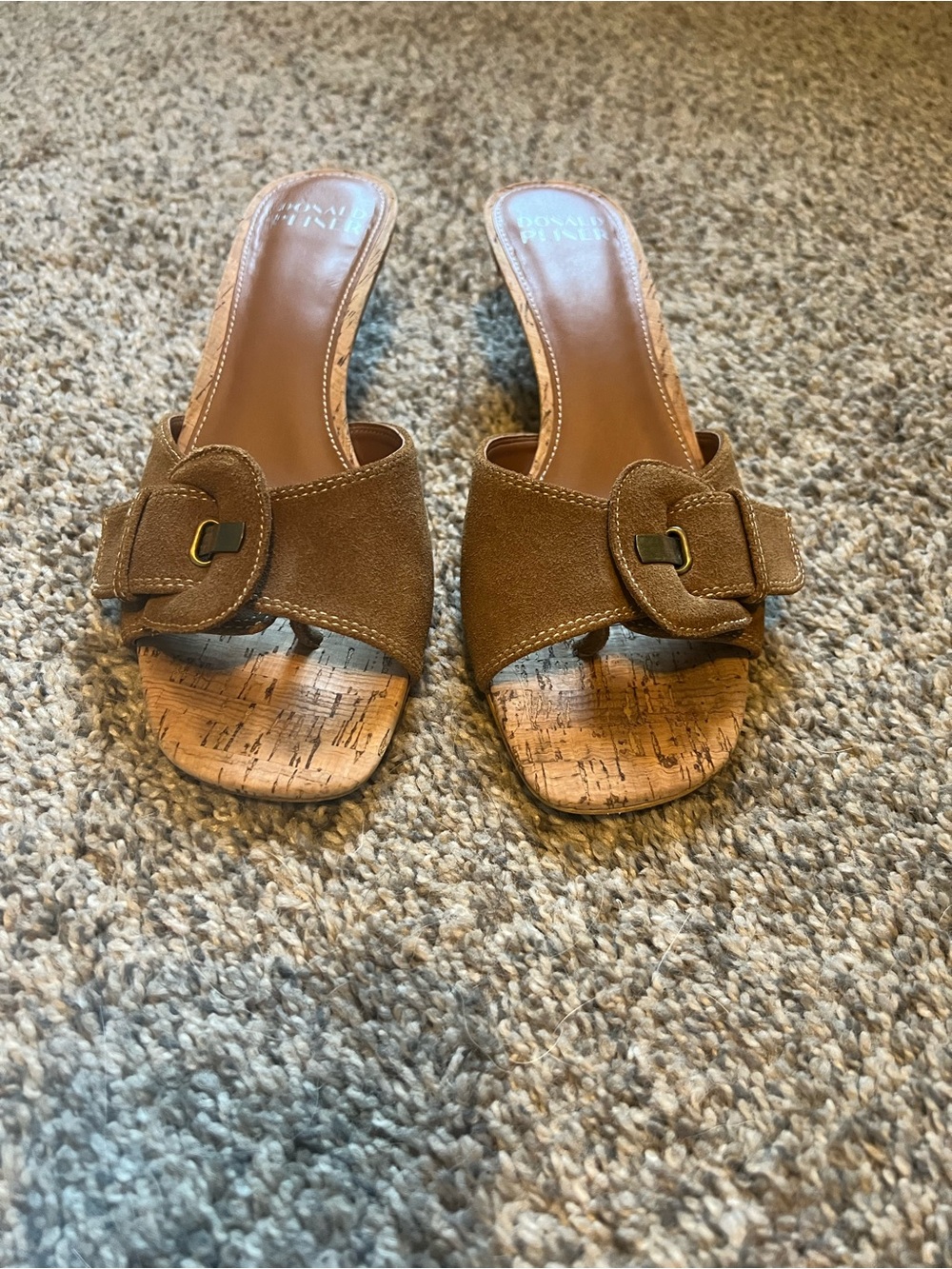 Donald Pliner Brown Suede Sandals